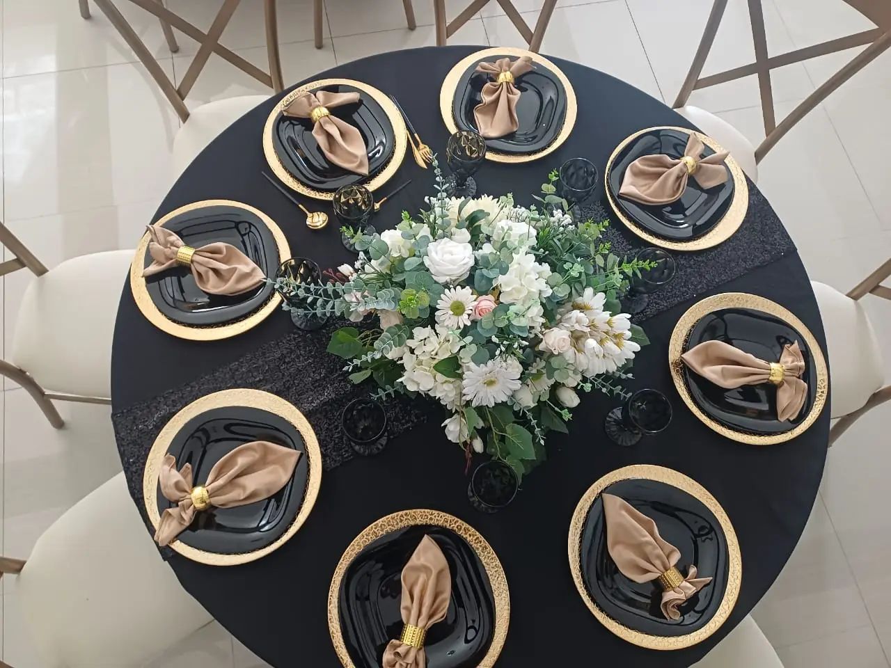 Detalle de decoración para evento social en Lareta